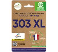Cartouche d'encre compatible 3 couleurs 303 XL JETLINE