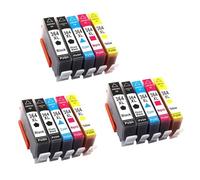 Cartouche d'encre Compatible 364XL Compatible avec imprimante HP364 Photosmart B109a B109d B109f B109n B209a B209c B210a B210c B210d(6BK 3C 3Y 3M)
