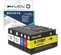 Cartouche d'encre Compatible 711XL 711 XL CZ129A CZ133A CZ130A CZ132A CZ131A (2Noir 1Cyan 1Magenta 1Jaune) Remplacement pour HP Designjet T120 24/T120 610/T520 24/T520 36/T520 610 T520 914
