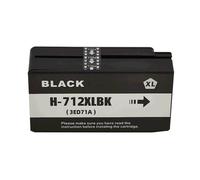 Cartouche d'encre Compatible 712XL 3ED71A 3ED67A for imprimante HP T210 T230 T250 T630 T650(BK 1PC)