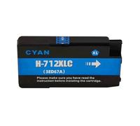 Cartouche d'encre Compatible 712XL 3ED71A 3ED67A for imprimante HP T210 T230 T250 T630 T650(C 1PC)
