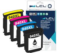 Cartouche d'encre Compatible 940XL C4906AE C4907AE C4908AE C4909AE (1Noir 1Cyan 1Magenta 1Jaune) Remplacement pour HP Officejet Pro 8000-A809a/A811a/A809n/8000 Wireless Officejet Pro 8500 ¿A909b