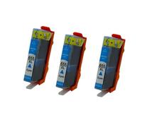 Cartouche d'encre Compatible avec 655 655XL Compatible avec imprimantes Deskjet Ink Advantage 3525 4615 4625 5525 6520 6525(3PCS Cyan)