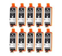 Cartouche d'encre, Compatible avec Canon, IP100B IP100 iP110 | PGI-35 PGI35 CLI-36 CLI36 C35 C36, mini260 320 TR150, noir tricolore, avec puce(10PCS BK)