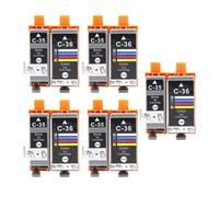 Cartouche d'encre, Compatible avec Canon, IP100B IP100 iP110 | PGI-35 PGI35 CLI-36 CLI36 C35 C36, mini260 320 TR150, noir tricolore, avec puce(5Set)