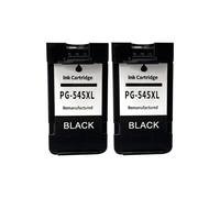 Cartouche d'encre Compatible avec Canon PG-545XL CL-546XL for imprimante MG3050 MG3053 IP2800 MG2500(BK(2PC))