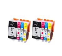 Cartouche d'encre, Compatible avec HP, 934XL 935XL 934 935 | XL, Officejet Pro 6812 6830 6815 6835 6230 6820 6220, avec puce, Noir C M J(2set 8pcs)