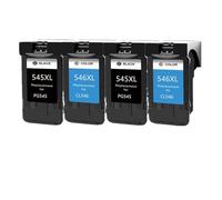 Cartouche d'encre Compatible avec Les imprimantes Canon PG-545XL et CL-546XL (MG3050, MG2550, MX495)(2bk 2color)