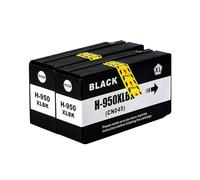 Cartouche d'encre Compatible avec Les imprimantes HP 950XL et HP 951XL (950 et 951) for Officejet Pro 8100, 8600, 251dw, 276dw, 8630, 8650 et 8615.(2 Black)