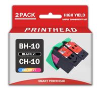 Cartouche d'encre Compatible BH-10 CH-10, tête d'impression BH10 CH10 (Pack combiné) pour imprimantes Canon P-IXMA séries G2160, G3160, G5010, G6010 et G7010,4 Color-1 Set