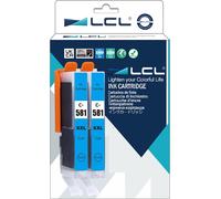 Cartouche d'encre Compatible CLI-581 C CLI-581 XL C CLI-581 XXL C 1995C001 12.5 ML (2Cyan) Remplacement pour Canon Pixma TR7550 TR8550 TS6150 TS6151 TS6250 TS8150 TS8151 TS8152 TS9150 TS9155