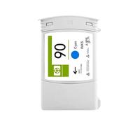 Cartouche d'encre Compatible Compatible avec Encre pigmentée 90 HP90, Compatible avec imprimantes à Jet d'encre Designjet 4000 4000ps 4020 4500 4520 avec la dernière Puce(1PC Cyan)
