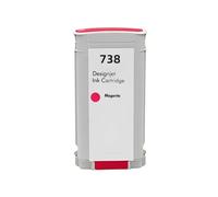 Cartouche d'encre Compatible Compatible avec HP738 738, Encre Couleur 676M6A 676M7A 676M8A 498N8A Compatible avec imprimante DesignJet T950 T850(130ML - M)