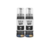 Cartouche d'encre compatible Epson 107 C13T09B140 - Pack de 2 Noire - Haute capacité 3600 pages