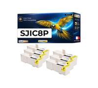Cartouche d'encre compatible Epson SJIC8P Pack 6 Noir pour TM-J 7000 7500 9000