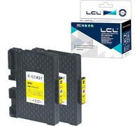 Cartouche d'encre Compatible GC-41 GC41 GC41Y GC-41Y 405764 Pigment (2 Jaune) Remplacement pour Ricoh Aficio SG 2100 2100N 2010L Aficio SG 3100SNW SG K3100DN,SG 3110DNW, SG 3110N