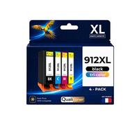 Cartouche d'encre compatible HP 912XL - Pack de 4 - Noir Cyan Magenta Jaune - 825 pages