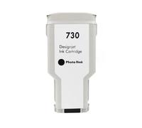 Cartouche d'encre Compatible HP730, Compatible avec DesignJet T1600 T1600dr T1700 T1700dr T2600 T2600dr, Pleine capacité d'encre(1PCS PBK)
