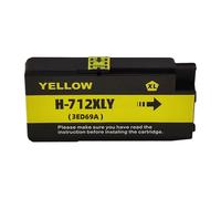 Cartouche d'encre Compatible Jet d'encre 712 XL 712XL 3ED71A 3ED67A for imprimante HP DesignJet T210 T230 T250 T630 T650(Y 1PC)