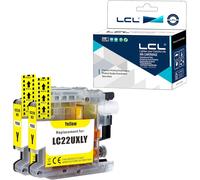 Cartouche d'encre Compatible LC22U LC22UY XL High Yield (2 Jaune) Remplacement pour Brother DCP-J785DW MFC-J985DW