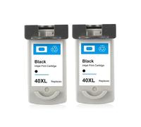 Cartouche d'encre Compatible PG40 CL41 for Canon PG 40 41 PG-40 CL-41 iP1600 iP1200 iP1900 MP140 MP150 MX300 MX310 MP160 MP180 MP190(BK(2PC))