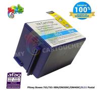 Cartouche d'Encre Compatible - Pitney Bowes - 765-9BN - Bleu Postal - 100% Testé - DM300C/DM400C