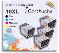 Cartouche D'Encre Compatible Pour Epson 16Xl T1636 Pour Epson Workforce Wf2010W Wf2510Wf Wf2520Nf Wf2530Wf Wf2540Wf Wf2630Wf Wf2650Dwf Wf2660Dwf Wf2750Dwf Wf2760Dwf (6Bk 3C 3M 3Y)[ENC945718]