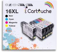 Cartouche d'encre Compatible pour Epson 16XL T1636 pour Epson Workforce WF2010W WF2510WF WF2520NF WF2530WF WF2540WF WF2630WF WF2650DWF WF2660DWF WF2750DWF WF2760DWF (2BK 1C 1M 1Y)
