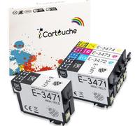 Cartouche D'Encre Compatible Pour Epson 34Xl Pour Epson Workforce Pro Wf-3720Dwf Wf-3725Dwf (2Bk 1C 1M 1Y)[ENC944332]