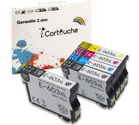 Cartouche d'encre Compatible pour Epson 603XL 603 Expression Home XP2100 XP2150 XP3100 XP3150 XP4100 XP4150 Workforce WF-2820DWF WF-2830DWF WF-2840DWF WF-2850DWF WF-2870DWF (2BK/1C/1M/1Y)