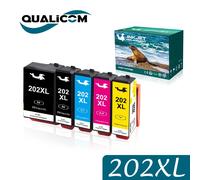 Cartouche d'encre Compatible Qualicom 202XL T02G1 T02H1, 1 ensemble 5PSC, pour Epson Expression Premium XP6000 XP6005 XP6100 XP6105 BK x 2 CMY x 1