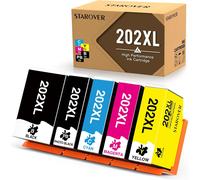 Cartouche d'encre Compatible Remplacement pour Epson 202XL 202 XL pour Epson Expression Premium Xp-6000 Xp-6005 Xp-6001 Xp-6100 Imprimante (5 Paquet)