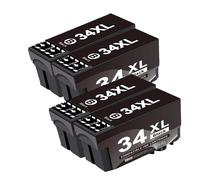 Cartouche d'encre Compatible T34XL T34 34XL T3471 T3472 T3473 T3474 pour imprimante Epson Workforce Pro WF-3720 4pack 34xl black