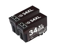 Cartouche d'encre Compatible T34XL T34 34XL T3471 T3472 T3473 T3474 pour imprimante Epson Workforce Pro WF-3720 2pack 34xl black