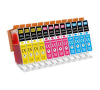 Cartouche d'encre Compatibles avec Canon CLI-551 CLI551 Cartouche, 12 Pack
