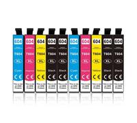 Cartouche d'encre complète 604XL pour imprimante Epson T 604 T604 XL, avec puce Compatible XP 2200 2205 3200 3205 4200 4205 WF 2910 2930 295010Pcs--2set-2black