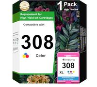 Cartouche d'encre couleur 308XL pour HP Envy 6110e 6120e 6122e 6130 6132e 6532e (1 couleur)