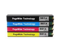 Cartouche d'encre Couleur Compatible HP 981 981A for imprimante Multifonctions P/.geWide Enterprise 556xh/dn/586dn/f/z/E58650dn E55650(1 Set)