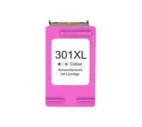 Cartouche d'encre couleur remise à neuf HP 301XL - Affiche le niveau d'encre - Remplace CH564EE/CH562EE