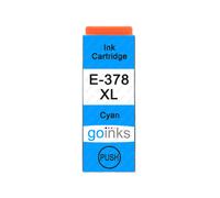 Go Inks 1 Cartouche d'encre Cyan pour remplacer Epson 378XLC (378C) Compatible/Non-OEM pour Epson Expression Photo Imprimantes