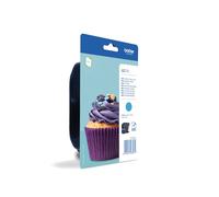 Cartouche d'encre Cyan Original Brother LC123CBP - Rendement 600 pages - Compatible DCP-J4110DW, DCP-J132W, MFC-J6920DW et autres