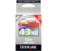 Cartouche d'encre de marque pour imprimante Lexmark 43XL Couleur