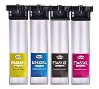 Cartouche d'encre de Rechange pour Epson T9451 T9452 T9453 T9454 Compatible avec Epson Workforce Pro WF-C5790DWF WF-C5710DWF WF-C52190DW WF-C5210DW, Epson WF-C5710 WF-C5790 WF-C5210 WF-C5290 (4 Pack)