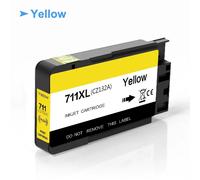 Cartouche d'encre de rechange pour imprimante HP DesignJet, compatible avec T120, T520, 711XL, 711-1 pièce Jaune