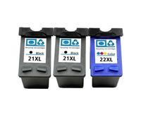 Cartouche D'encre De Remplacement 21XL 22XL. Compatible Avec Les Imprimantes HP 21XL 22XL HP21 Deskjet F2180 F2280 F4180 F2200 F380 380(2bk 1color)