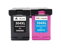Cartouche d'encre de Remplacement 304XL 304, Compatible avec imprimante HP Deskjet 2620 Tout-en-Un 3700 3720 3752 5000 5010 5030(1 BK 1 Color)