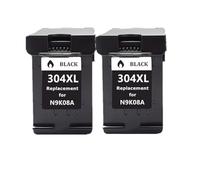 Cartouche d'encre de Remplacement 304XL 304, Compatible avec imprimante HP Deskjet 2620 Tout-en-Un 3700 3720 3752 5000 5010 5030(2Pack BK)