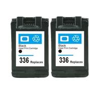 Cartouche d'encre De Remplacement 336 342, Compatible avec HP Deskjet 5440 PSC1510 / Photosmart 1500 C3100 C3180 D5420 6310 Imprimante(2black)