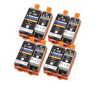 Cartouche d'encre de Remplacement PGI35 PGI35BK CLI36, Compatible avec Canon PIXMA IP100 IP110 IP100B TR150 Mini 260 320 for imprimante(4SET)