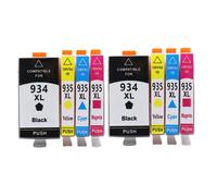 Cartouche d'encre de remplacement pour imprimante HP,compatible avec les modèles 934,935,pour Gardens 934 OffSTRjet pro 6230,6830,6835,6812,6815,6820,934XL,935XL - Type 2 SET